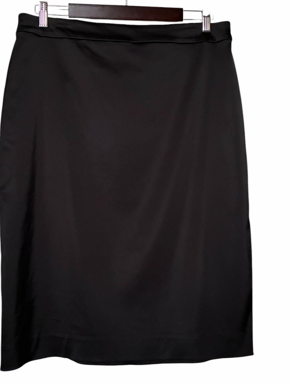 TADASHI Collection Black Satin Pencil Skirt – Size 14